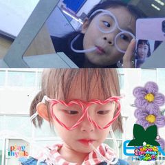 Ống Hút Mắt Kính Gọng Trái Tim Cute Độc Đáo M1429 - Phụ Kiện Thời Trang Vui Nhộn Cho Trẻ Em và Bữa Tiệc