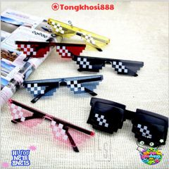 Kính Mắt Thug Life 6 Chấm - Phụ Kiện Gamer Cá Tính, Kính Râm Thời Trang Độc Đáo cho Những Pha Hài Hước và Hành Động