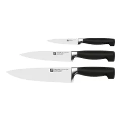 Bộ dao tự mài Zwilling Vierstene 4 món - Giới thiệu dao gọt, thái thịt, đầu bếp với công nghệ KIS - Tiện lợi, sắc bén cho nhà bếp.