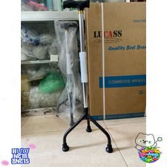 Gậy Đi Bộ 3-4 Chân Cao Cấp Lucass - Điều Chỉnh Chiều Cao, Chắc Chắn Cho Người Già và Người Khuyết Tật
