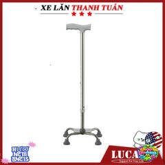 Gậy đi bộ Lucass B924 - Gậy 4 chân điều chỉnh chiều cao, hỗ trợ người cao tuổi và người khuyết tật đi lại an toàn