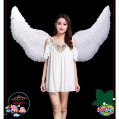 Cánh Thiên Thần Trắng 160X90CM - Phụ Kiện Hóa Trang Cosplay Ác Quỷ Đen, Decor Nội Thất Độc Đáo Cho Người Lớn