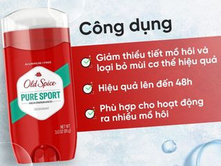Lăn Khử Mùi Old Spice Pure Sport High Endurance 85g - Sản Phẩm Chăm Sóc Nam Giới, Giữ Khô Thoáng, Khử Mùi Tối Ưu