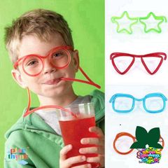 Ống Hút Kính Mát An Toàn Cho Bé - Quà Tặng Vui Nhộn, Phụ Kiện Thú Vị Cho Bữa Tiệc Sinh Nhật và Gia Đình