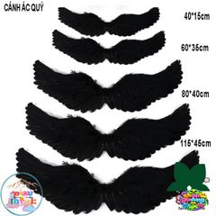 Cánh Thiên Thần Đen Trắng Cosplay - Phụ Kiện Hóa Trang Ác Quỷ Độc Đáo Cho Người Lớn Trẻ Em, Chất Liệu Lông Giả