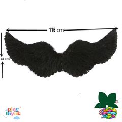Cánh Thiên Thần Đen Trắng Cosplay - Phụ Kiện Hóa Trang Ác Quỷ Độc Đáo Cho Người Lớn Trẻ Em, Chất Liệu Lông Giả