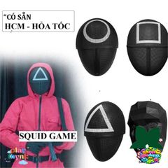 Mặt Nạ Cosplay Squid Game - Đạo Cụ Halloween Hình Tròn, Tam Giác, Hình Vuông - Phụ Kiện Thời Trang Chất Lượng Cao