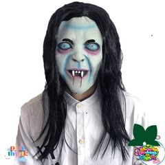 Mặt nạ Halloween Sadako Bí ẩn - Khẩu trang latex ma quái cho TikTok, sự kiện hóa trang, chụp ảnh thú vị