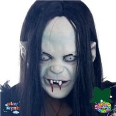 Mặt nạ Halloween Sadako Bí ẩn - Khẩu trang latex ma quái cho TikTok, sự kiện hóa trang, chụp ảnh thú vị