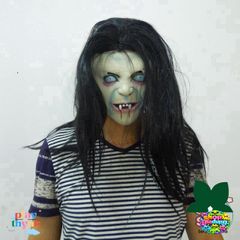 Mặt nạ Halloween Sadako Bí ẩn - Khẩu trang latex ma quái cho TikTok, sự kiện hóa trang, chụp ảnh thú vị