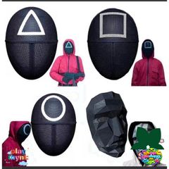 Mặt Nạ Squid Game - Phụ Kiện Hóa Trang Độc Đáo Cho Halloween và Cosplay - Đồ Chơi Trò Chơi Con Mực Hot Trend 2021