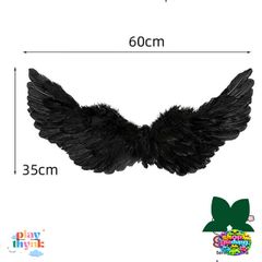 Đầm Cánh Đen Maleficent Cosplay Bé Gái với Cánh Thiên Thần và Cài Tóc Sừng - Trang Phục Đặc Biệt Cho Bé Yêu