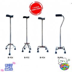 Giá Đỡ Lucass Đen B-924 B-926 B-932 - Gậy Đứng Tùy Chỉnh Chiều Cao - Phục Hồi Chức Năng Đi Lại Dành Cho Người Khuyết Tật
