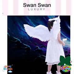Cánh Thiên Thần Trắng Dành Cho Trẻ Em - Áo Dây Đeo Bền Cho Tiệc Giáng Sinh, Halloween, Hóa Trang, Đạo Cụ, Nhẹ Và Thoải Mái