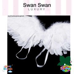 Cánh Thiên Thần Trắng Dành Cho Trẻ Em - Áo Dây Đeo Bền Cho Tiệc Giáng Sinh, Halloween, Hóa Trang, Đạo Cụ, Nhẹ Và Thoải Mái