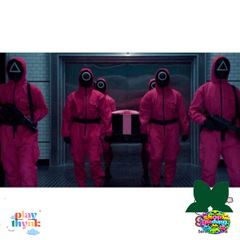 Bộ Đồ Hóa Trang Squid Game - Áo, Mặt Nạ & Găng Tay Halloween Cho Trẻ Em và Người Lớn - Quà Tặng Chủ Đề Phim Kinh Dị