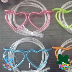 Ống Hút Mắt Kính Gọng Tim Cute Độc Đáo M1429 - Thú Vị Cho Trẻ Em và Tiệc Tùng, Chất Liệu An Toàn, Màu Sắc Ngẫu Nhiên