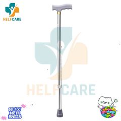 Gậy chống chân HelpCare 1 chân - Gậy batoong điều chỉnh chiều cao hỗ trợ đi lại cho người già, nhẹ bền, chống trượt