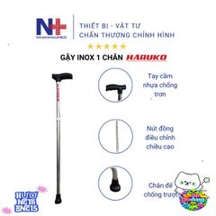 Gậy Chống Cho Người Già Inox 1 Chân - Gậy Đi Bộ Thông Minh An Toàn, Điều Chỉnh Chiều Cao - Hỗ Trợ Đi Lại Sau Chấn Thương