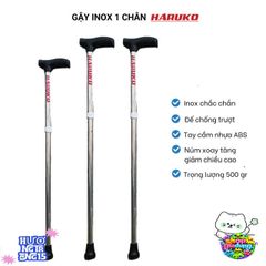 Gậy Chống Cho Người Già Inox 1 Chân - Gậy Đi Bộ Thông Minh An Toàn, Điều Chỉnh Chiều Cao - Hỗ Trợ Đi Lại Sau Chấn Thương