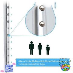 Gậy Chống Đi Lucass B-924 - Gậy 4 Chân Chỉnh Chiều Cao, Hỗ Trợ Di Chuyển An Toàn Cho Người Già và Người Khuyết Tật