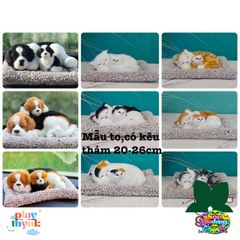 Thú Bông Khử Mùi Ô Tô Chó Mèo Thông Minh - Trang Trí Xe Hơi Đáng Yêu, Âm Thanh Mô Phỏng Vui Nhộn, Quà Tặng Độc Đáo