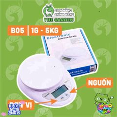 Cân Điện Tử THE GARDEN TG-07 - Cân Tiểu Ly Chính Xác 1g-5kg với Màn Hình LED và Tính Năng TIMER - Thiết Kế Sang Trọng cho Nhà Bếp