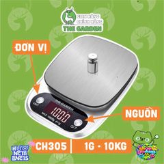 Cân Điện Tử THE GARDEN TG-07 - Cân Tiểu Ly Chính Xác 1g-5kg với Màn Hình LED và Tính Năng TIMER - Thiết Kế Sang Trọng cho Nhà Bếp