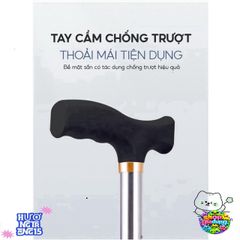 Gậy Đi Bộ 3-4 Chân Bằng Inox Lucass - Gậy Tập Đi Chính Hãng Cho Người Già, Khuyết Tật, Phục Hồi Chức Năng