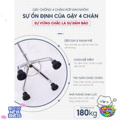 Gậy Đi Bộ 3-4 Chân Bằng Inox Lucass - Gậy Tập Đi Chính Hãng Cho Người Già, Khuyết Tật, Phục Hồi Chức Năng