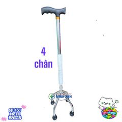 Gậy Chống Người Già 3 Chân, 4 Chân - Hỗ Trợ Đi Lại An Toàn, Điều Chỉnh Chiều Cao Từ 1.5m Đến 1.9m - Dụng Cụ Tập Đi Chất Lượng Cao