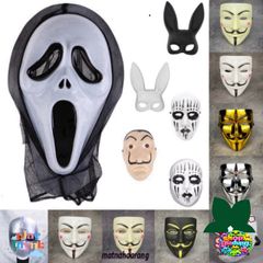 Mặt Nạ Hacker V For Vendetta - Phụ Kiện Halloween Cosplay Chất Liệu PVC Cho Người Lớn Và Trẻ Em