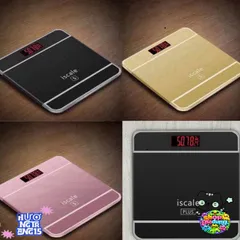 Cân Sức Khỏe Thông Minh Thiết Kế Giống Iphone, Độ Chính Xác Cao, Mặt Kính Cường Lực, Tải Trọng Tối Đa 180kg, Màu Hồng, Đen