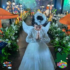 Cánh Thiên Thần Lông Vũ Trắng Đen - Phụ Kiện Cosplay Halloween Sang Trọng, Đạo Cụ Chụp Ảnh, Unisex