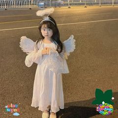 Đôi Cánh Thiên Thần Lông Vũ - Phụ Kiện Hóa Trang Công Chúa, Halloween, Tết Trung Thu Cho Bé - Set 3 Món Độc Đáo