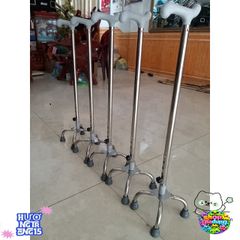 Gậy Tập Đi Chân Inox 3 Chân - Gậy Chống Vững Chãi Dành Cho Người Già và Người Khuyết Tật - Chất Liệu Bền Bỉ, Điều Chỉnh Chiều Cao