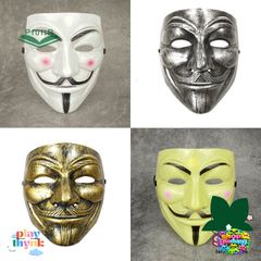 Mặt Nạ Bí Ẩn Vendetta - Phụ Kiện Cosplay Halloween Cho Người Lớn & Trẻ Em - Đồ Hóa Trang Cuộc Chiến Hacker