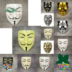 Mặt Nạ Bí Ẩn Vendetta - Phụ Kiện Cosplay Halloween Cho Người Lớn & Trẻ Em - Đồ Hóa Trang Cuộc Chiến Hacker