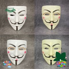 Mặt Nạ Bí Ẩn Vendetta - Phụ Kiện Cosplay Halloween Cho Người Lớn & Trẻ Em - Đồ Hóa Trang Cuộc Chiến Hacker