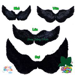 Cánh Thiên Thần Lông Vũ Trắng Đen - Phụ Kiện Hóa Trang Thiên Thần Cho Diễn Xuất và Chụp Ảnh, Nhiều Kích Cỡ Có Sẵn