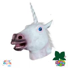 Mặt Nạ Hóa Trang Ngựa 1 Sừng Cao Cấp - Đạo Cụ Halloween Chất Liệu Latex Thoải Mái, Phù Hợp Quay Video TikTok, Trang Trí Lễ Hội
