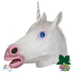 Mặt Nạ Hóa Trang Ngựa 1 Sừng Cao Cấp - Đạo Cụ Halloween Chất Liệu Latex Thoải Mái, Phù Hợp Quay Video TikTok, Trang Trí Lễ Hội
