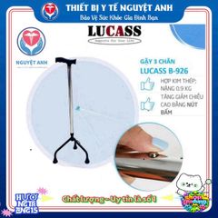 Gậy Chống Đỡ Lucass 4 Chân Inox Chất Lượng Cao - An Toàn Dành Cho Người Cao Tuổi, Phục Hồi Chức Năng, Hỗ Trợ Di Chuyển Ổn Định