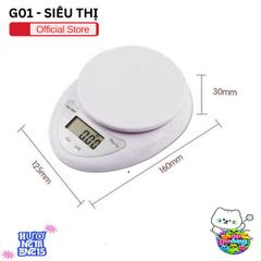 Cân Điện Tử Mini Cao Cấp - Cân Tiểu Ly Chính Xác Đến 5kg, Màn Hình LCD, Dễ Dàng Sử Dụng Tại Nhà Bếp