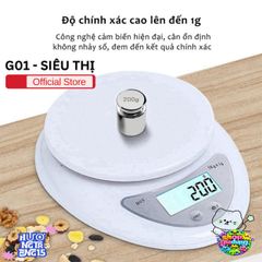 Cân Điện Tử Mini Cao Cấp - Cân Tiểu Ly Chính Xác Đến 5kg, Màn Hình LCD, Dễ Dàng Sử Dụng Tại Nhà Bếp