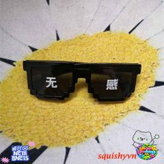 Kính Mắt Thug Life 6 Chấm Đen & Hồng - Phong Cách Minecraft Trẻ Trung, Thời Trang Nữ - Miễn Phí Ship Từ 50K