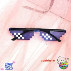 Kính Mắt Thug Life 6 Chấm Đen & Hồng - Phong Cách Minecraft Trẻ Trung, Thời Trang Nữ - Miễn Phí Ship Từ 50K