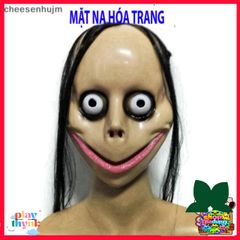 Áo Khẩu Trang Halloween Momo Tóc Dài - Phụ Kiện Cosplay Ma Quái - Đồ Trang Trí Tiệc Halloween Có Chất Liệu ABS Bền Đẹp
