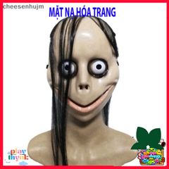 Áo Khẩu Trang Halloween Momo Tóc Dài - Phụ Kiện Cosplay Ma Quái - Đồ Trang Trí Tiệc Halloween Có Chất Liệu ABS Bền Đẹp