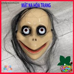 Áo Khẩu Trang Halloween Momo Tóc Dài - Phụ Kiện Cosplay Ma Quái - Đồ Trang Trí Tiệc Halloween Có Chất Liệu ABS Bền Đẹp